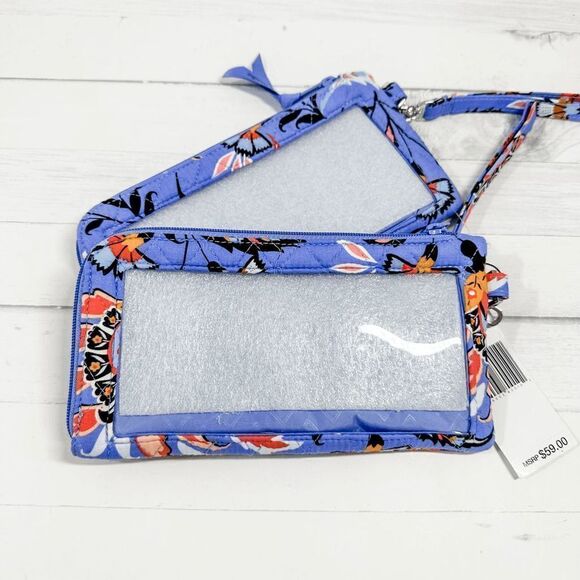 Vera Bradley RFID Tech Wristlet Phone Wallet Case in Mural Garden - Picture 2 of 5